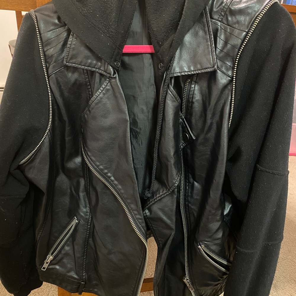 Faux leather jacket